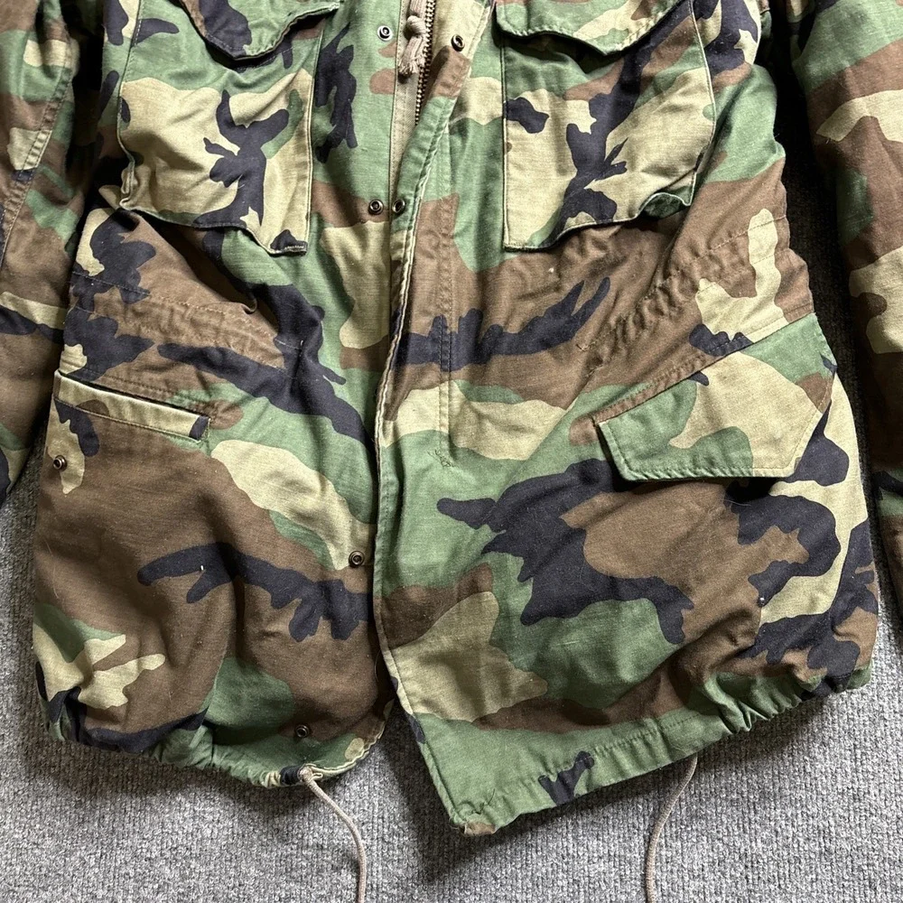 US Army Cold Weather Field Woodland Camouflage Jacket & Liner John Ownbey Medium